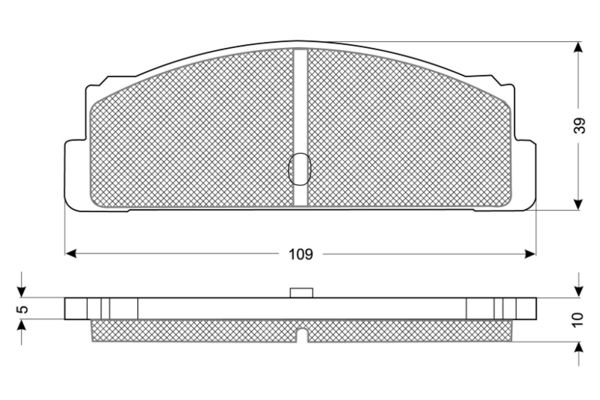 PROCODIS FRANCE stabdžių trinkelių rinkinys, diskinis stabdys PF1024